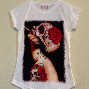Dia de Los Muertos T-shirt Sz Small